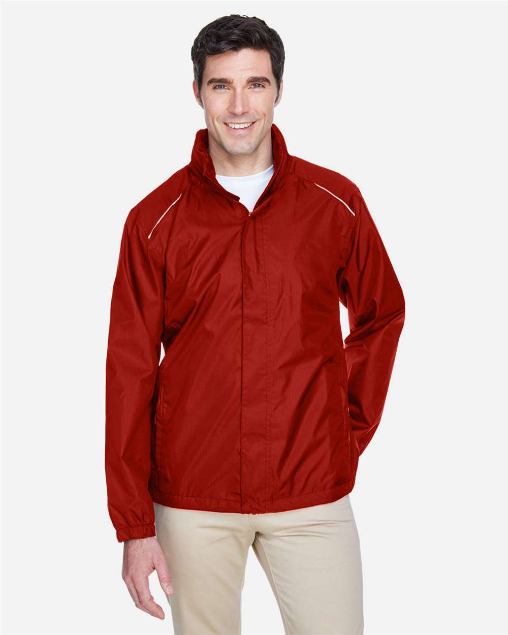 Men's Climate Seam Sealed Lightweight Variegated Ripstop Jacket - OnModelFront - B230A7703 - Classic Red