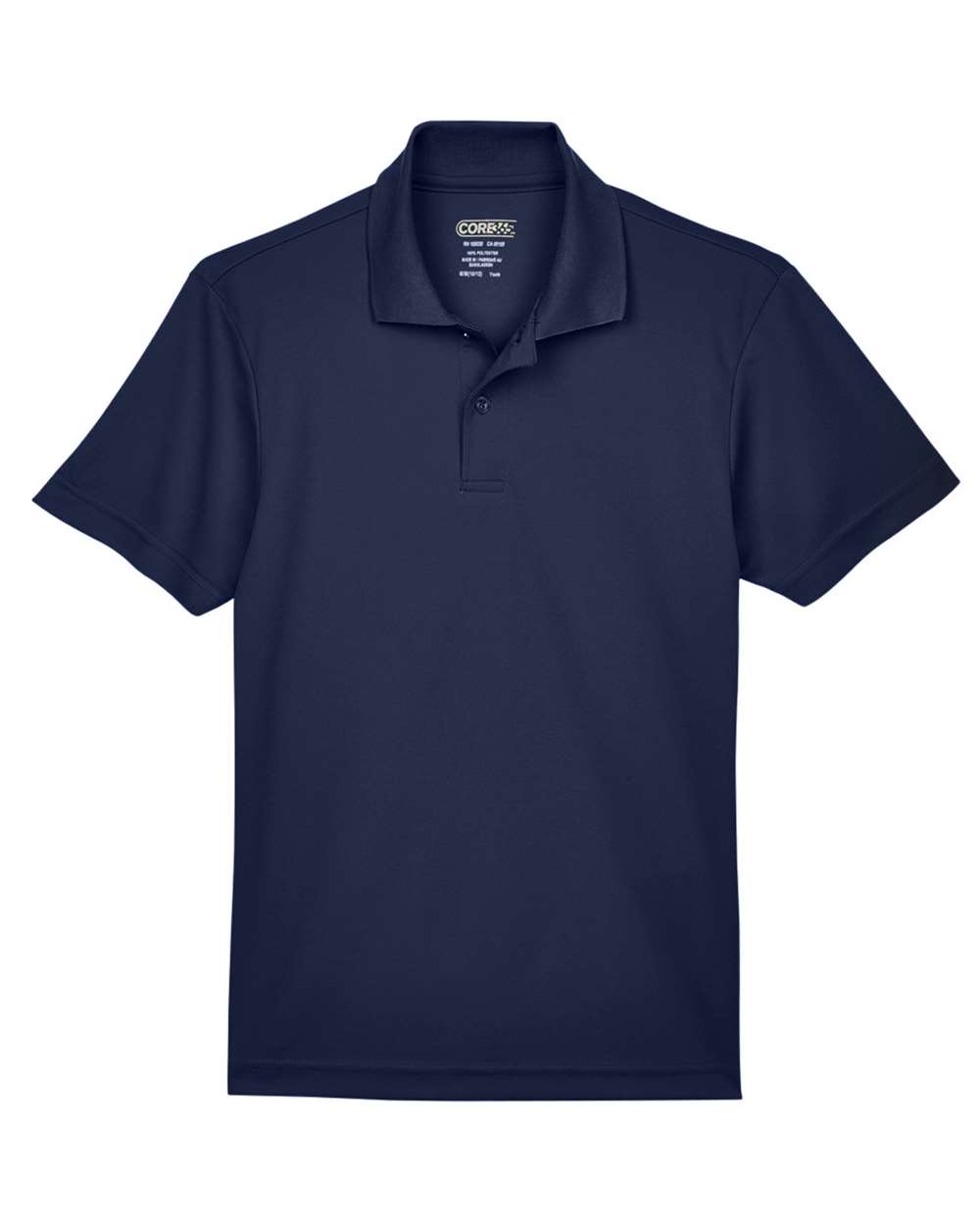 Youth Origin Performance Piqué Polo - Front - B225A7653 - Classic Navy