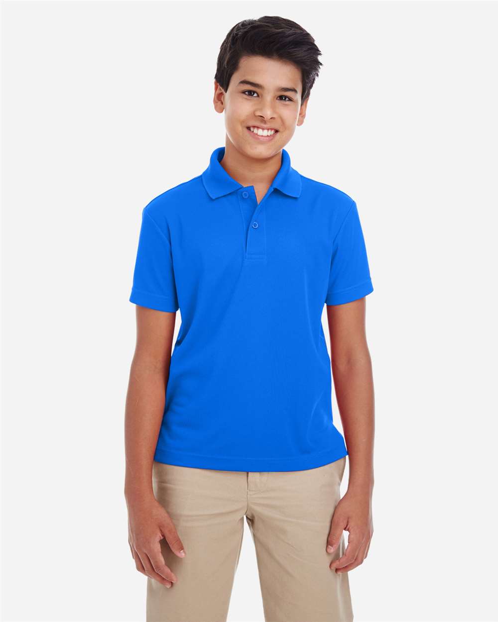 Youth Origin Performance Piqué Polo - OnModelFront - B225A7753 - True Royal