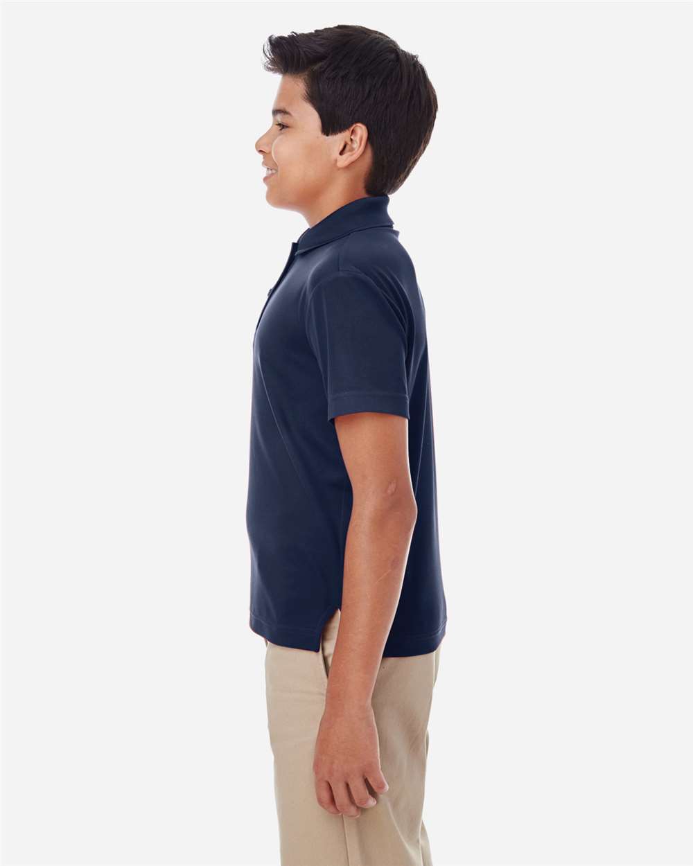 Youth Origin Performance Piqué Polo - OnModelSide - B225A7653 - Classic Navy
