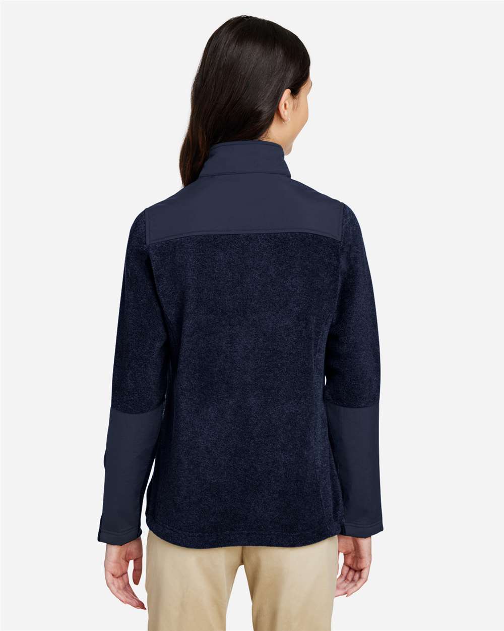 Women's Journey Summit Hybrid Full-Zip - OnModelBack - B325A7652 - Classic Navy/ Classic Navy