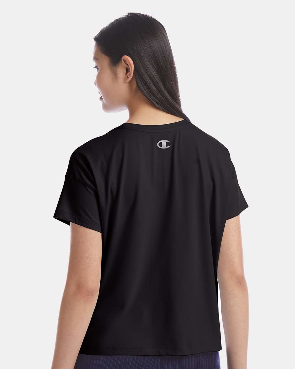 Women's Sport Soft Touch T-Shirt - OnModelBack - B03484503 - Black
