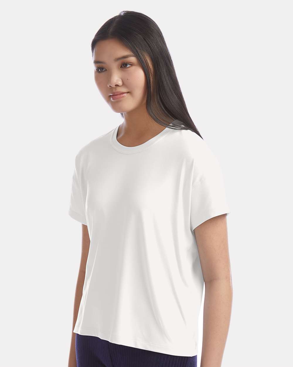 Women's Sport Soft Touch T-Shirt - OnModelSide - B03484113 - White