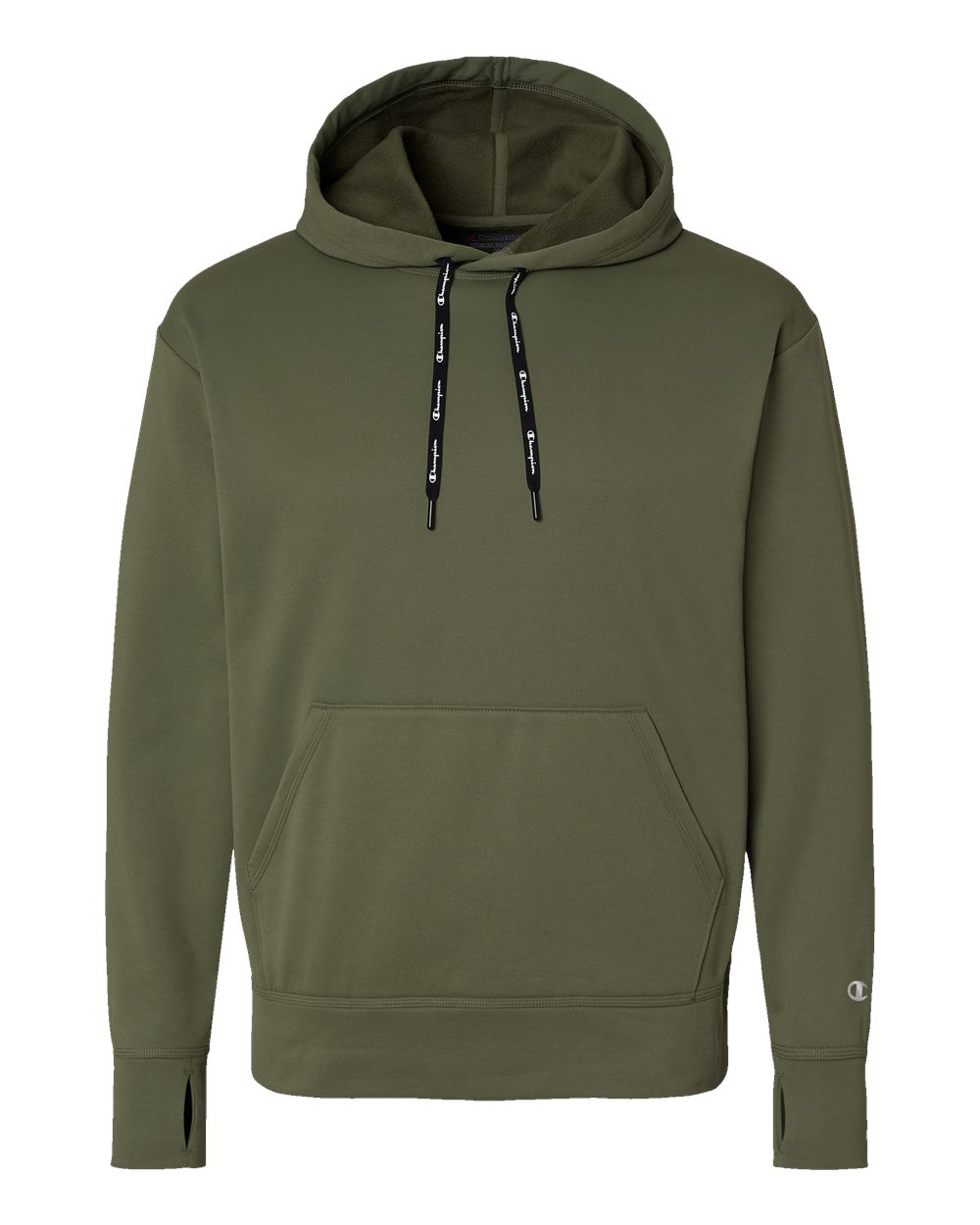 Unisex Sport Hooded Sweatshirt - Front - B04084103 - Fresh Olive