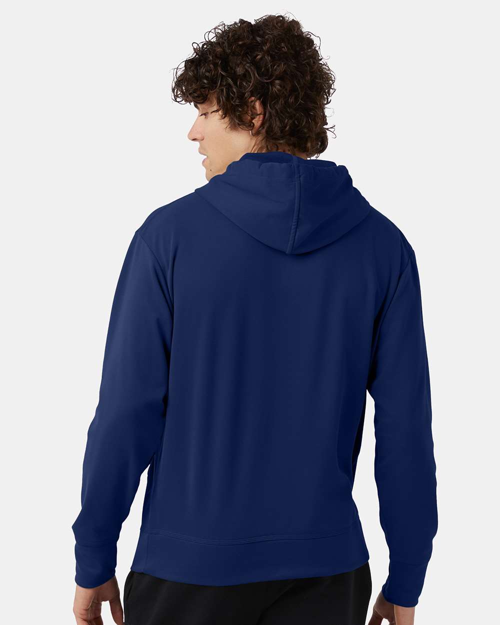 Unisex Sport Hooded Sweatshirt - OnModelBack - B04084003 - Athletic Navy