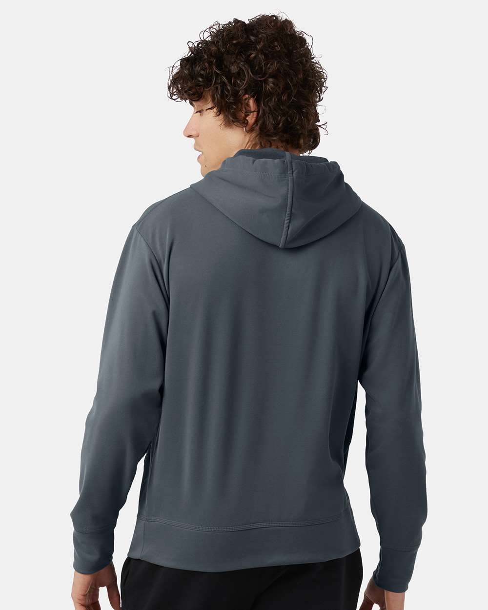 Unisex Sport Hooded Sweatshirt - OnModelBack - B04084113 - Stealth