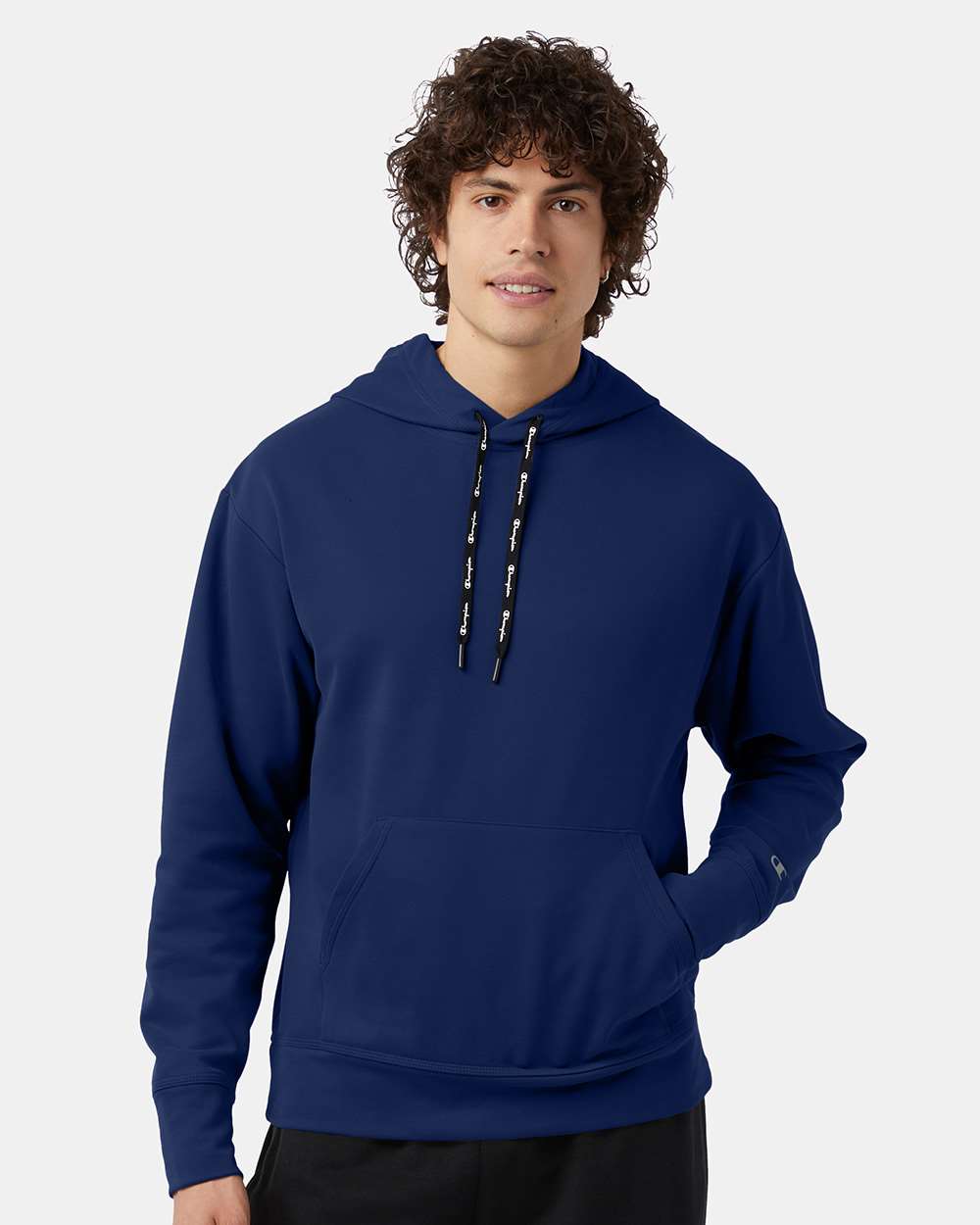 Unisex Sport Hooded Sweatshirt - OnModelFront - B04084003 - Athletic Navy