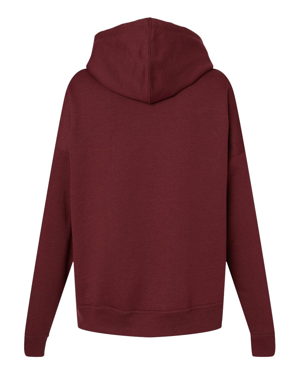 Women's Powerblend® Hooded Sweatshirt - Back - B04584533 - Maroon