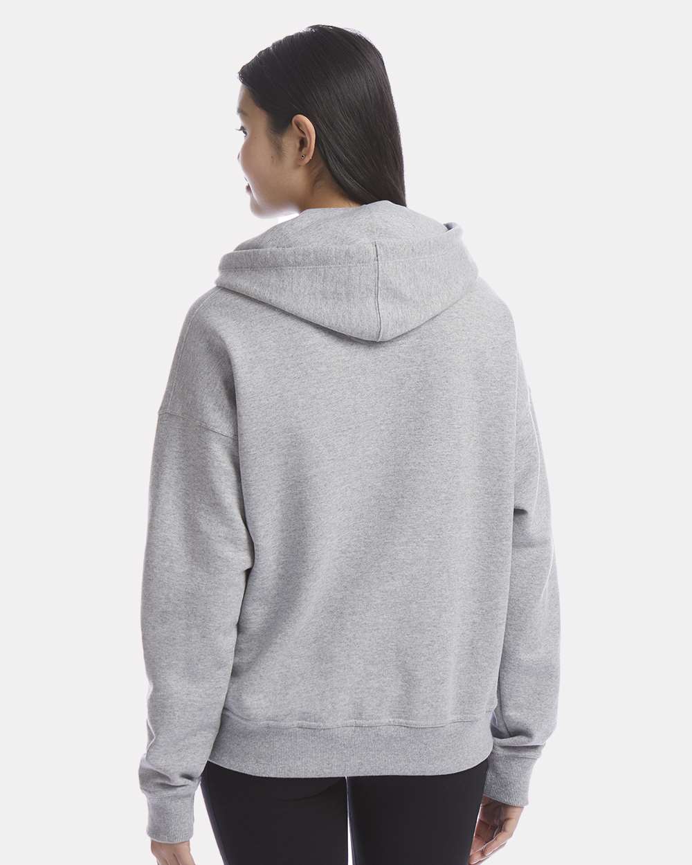 Women's Powerblend® Hooded Sweatshirt - OnModelBack - B04584583 - Light Steel