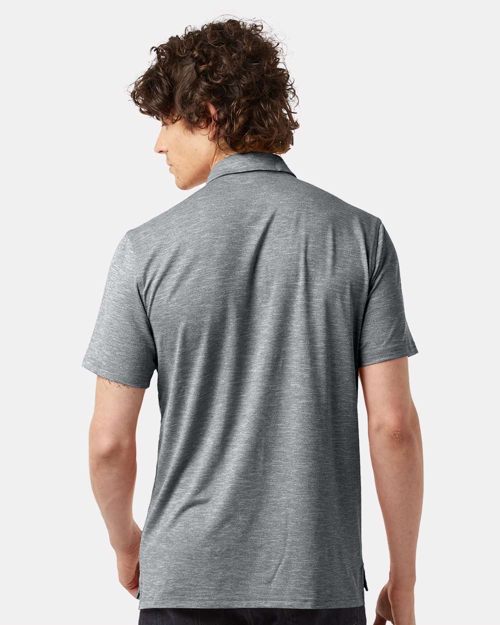 Men's Sport Polo - OnModelBack - B04684013 - Stealth Heather