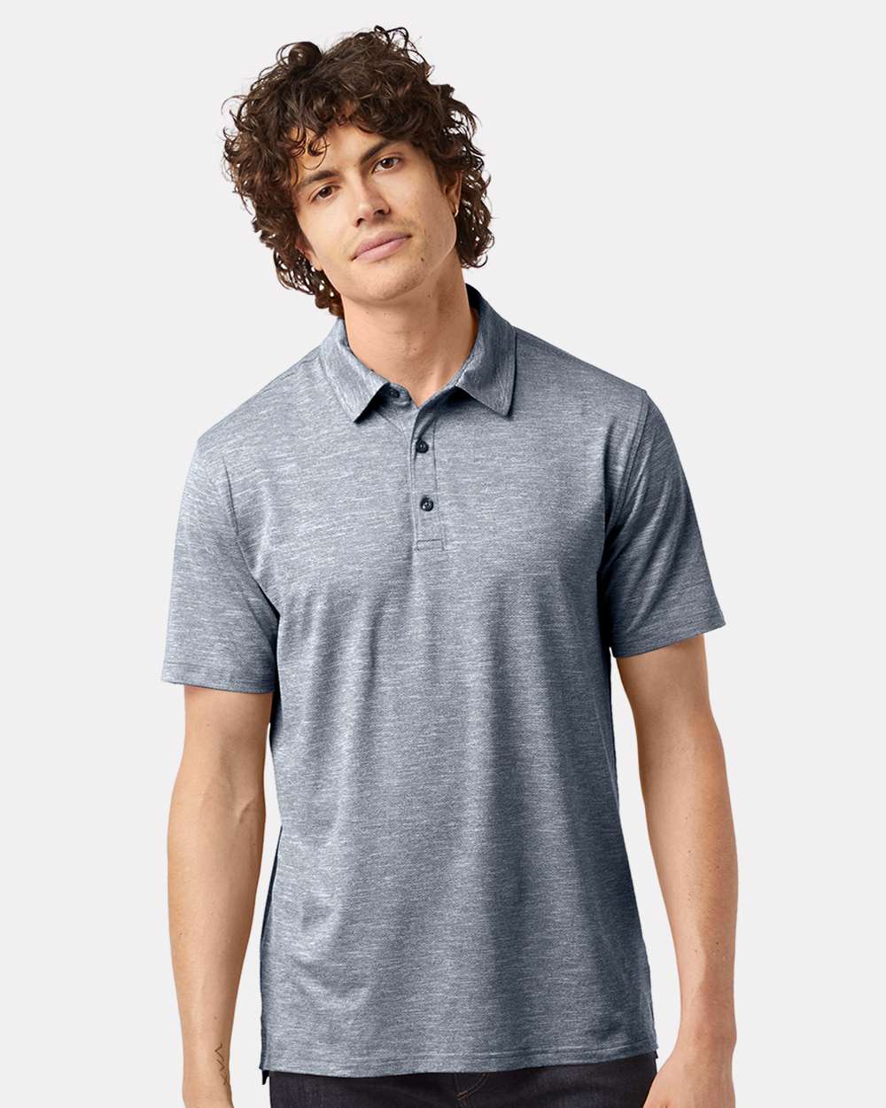 Men's Sport Polo - OnModelFront - B04684653 - Navy Heather