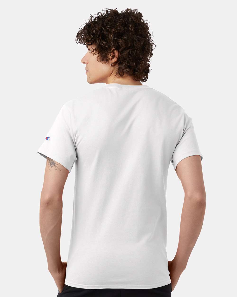 Men's Classic T-Shirt - OnModelBack - B00784003 - White