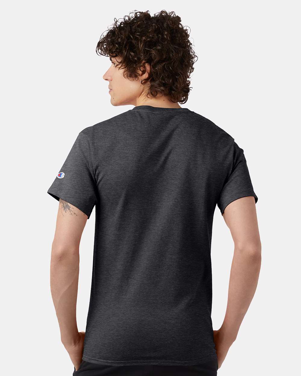 Men's Classic T-Shirt - OnModelBack - B00784093 - Charcoal Heather