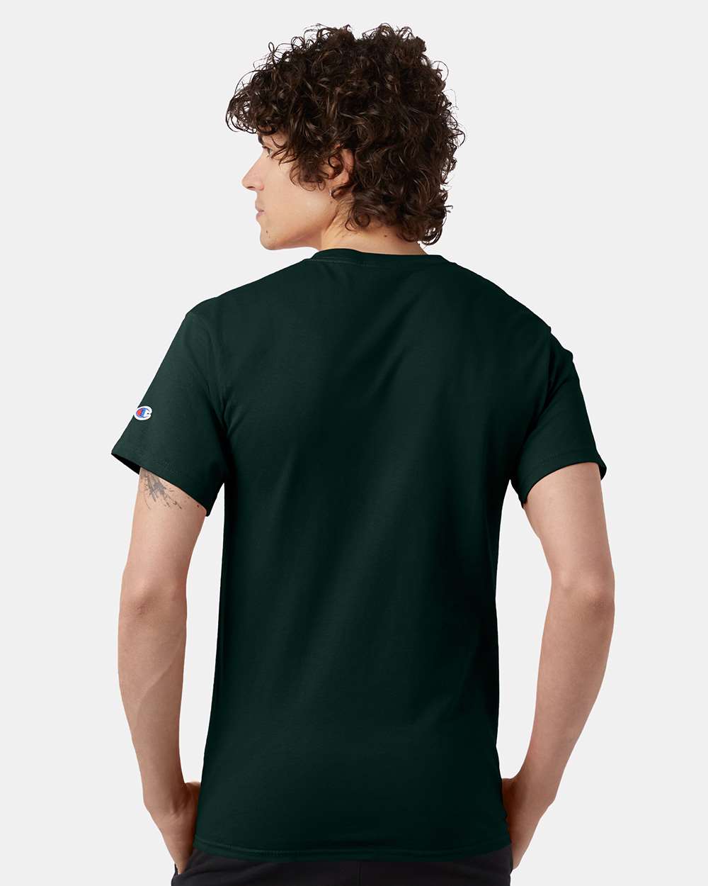 Men's Classic T-Shirt - OnModelBack - B00784193 - Dark Green