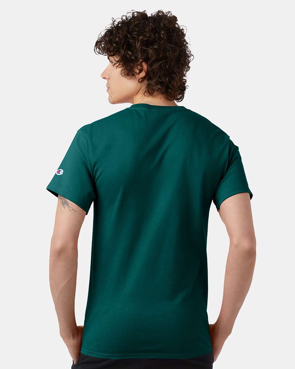 Men's Classic T-Shirt - OnModelBack - B00784233 - Emerald Green