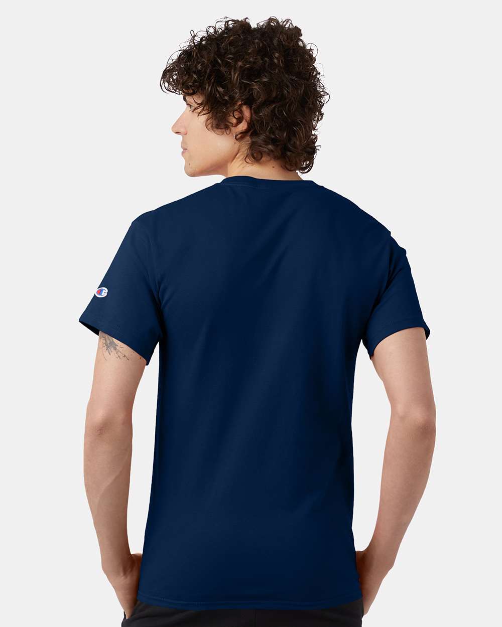 Men's Classic T-Shirt - OnModelBack - B00784683 - Late Night Blue