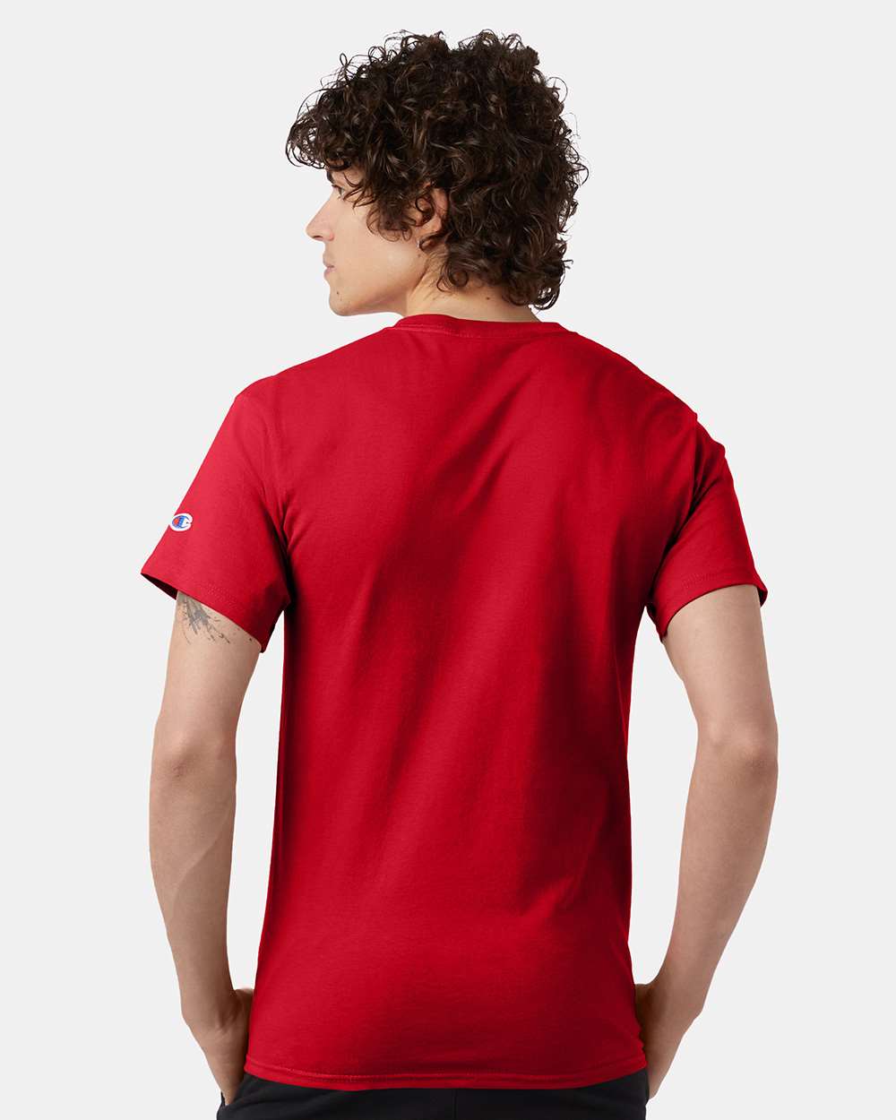 Men's Classic T-Shirt - OnModelBack - B00784703 - Red