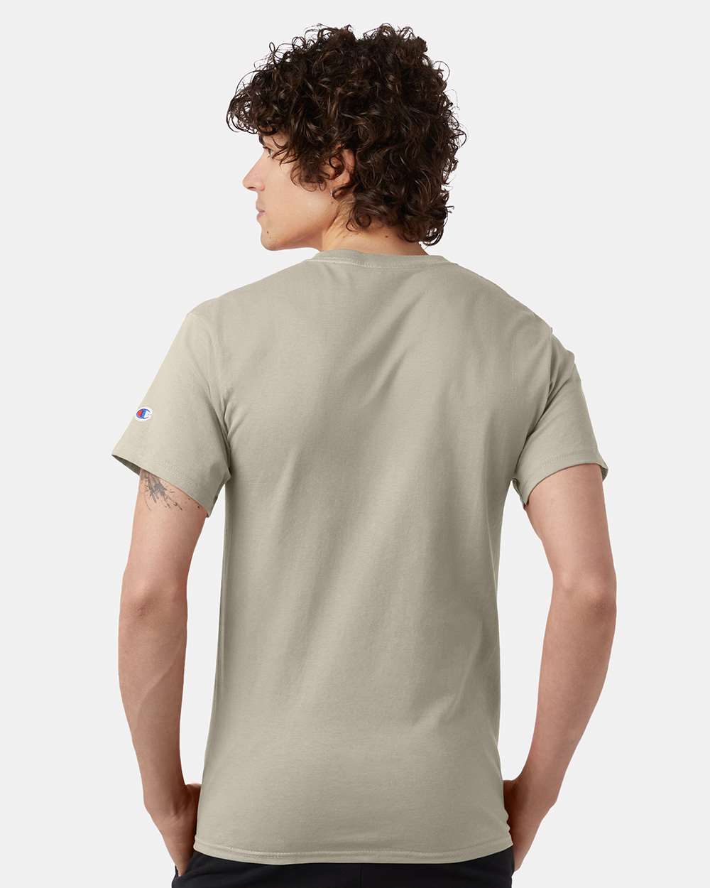 Men's Classic T-Shirt - OnModelBack - B00784733 - Sand