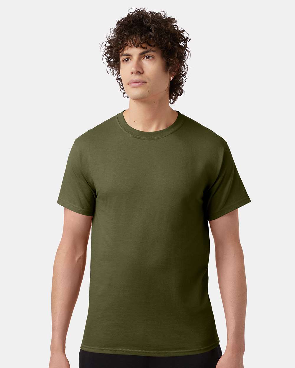 Men's Classic T-Shirt - OnModelFront - B00784643 - Fresh Olive
