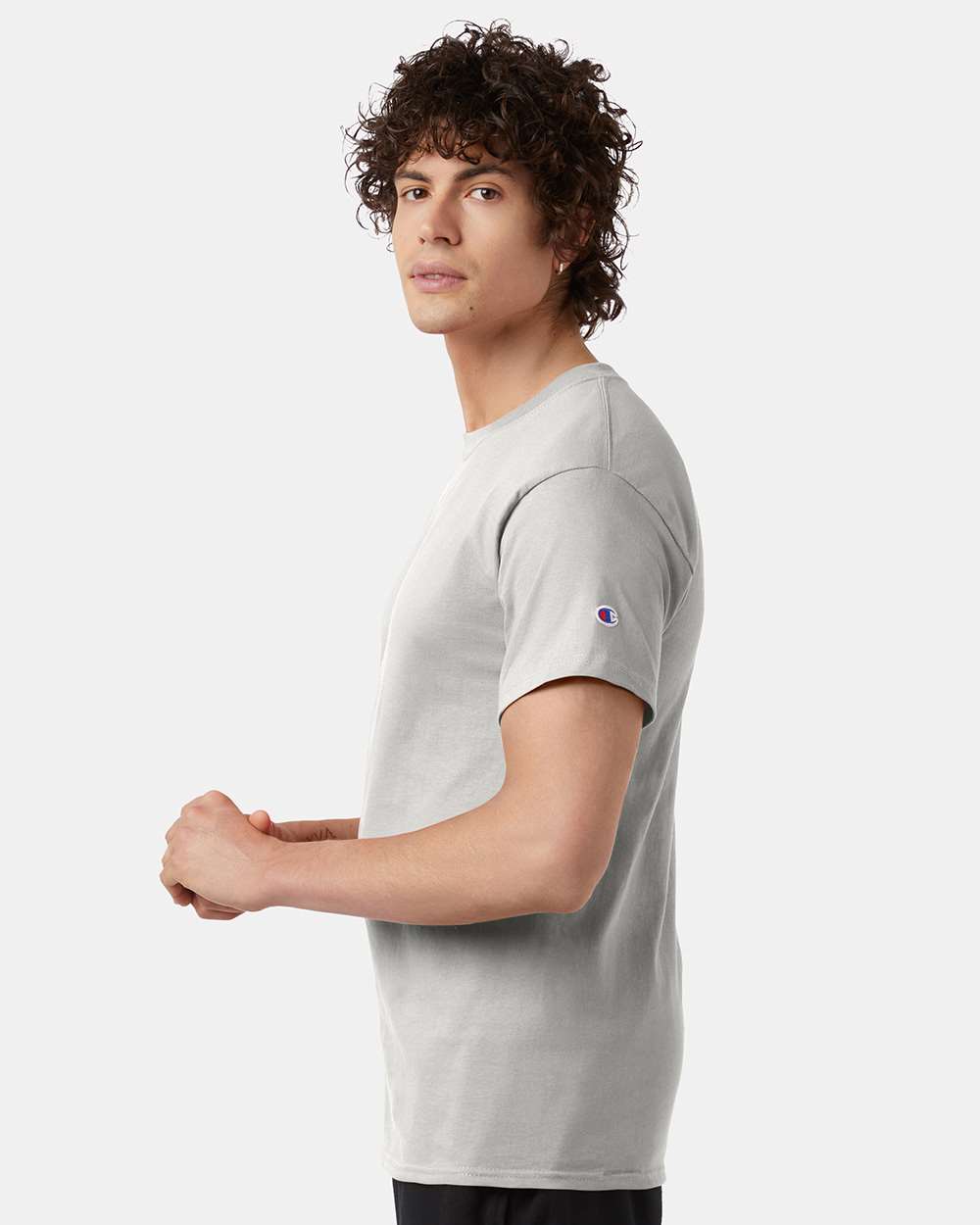 Men's Classic T-Shirt - OnModelSide - B00784023 - Ash