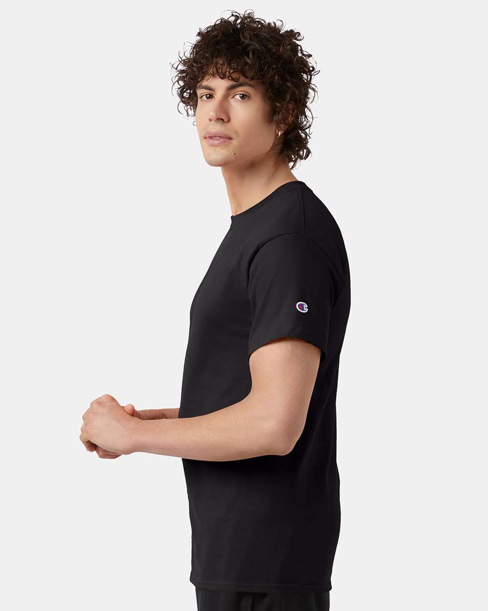 Men's Classic T-Shirt - OnModelSide - B00784503 - Black