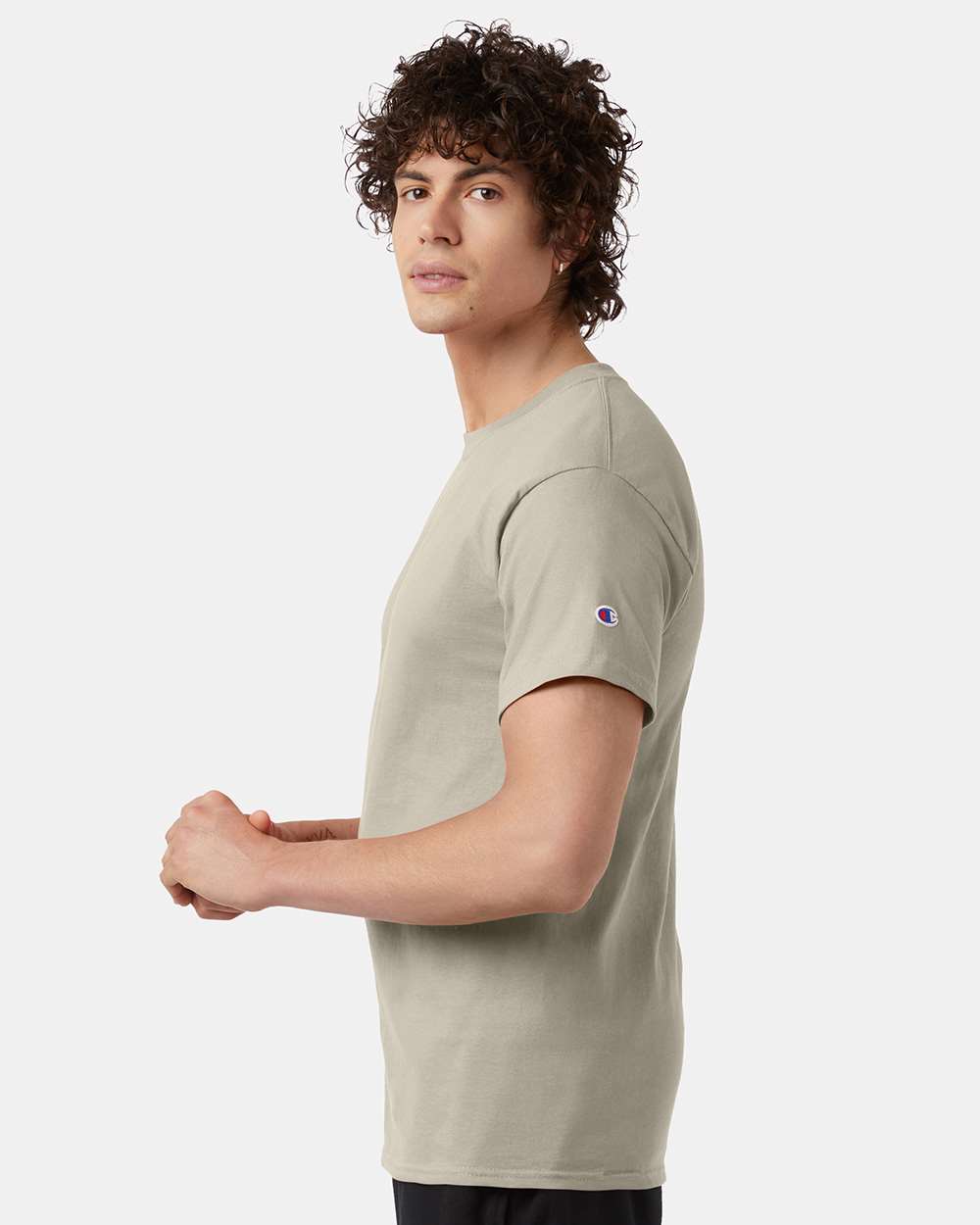 Men's Classic T-Shirt - OnModelSide - B00784733 - Sand