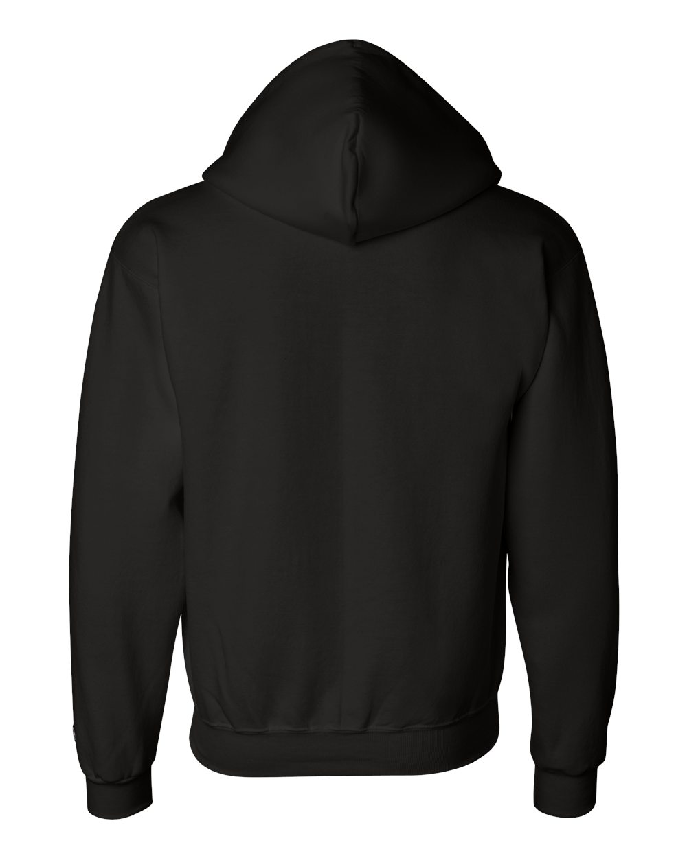 Men's Powerblend® Full-Zip Hooded Sweatshirt - Back - B25384503 - Black
