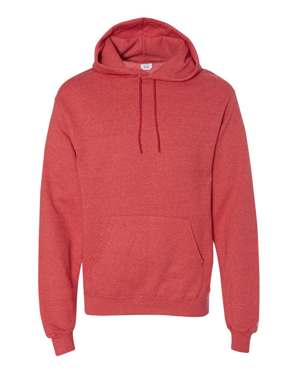Men's Powerblend® Hooded Sweatshirt - Front - B22884713 - Scarlet Heather