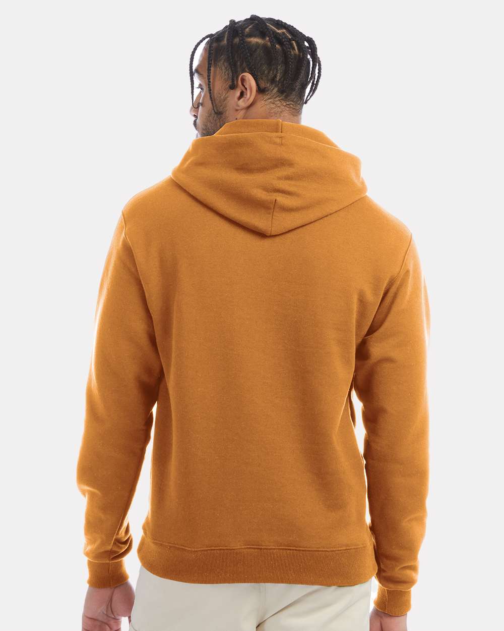 Men's Powerblend® Hooded Sweatshirt - OnModelBack - B22884143 - Gold Glint