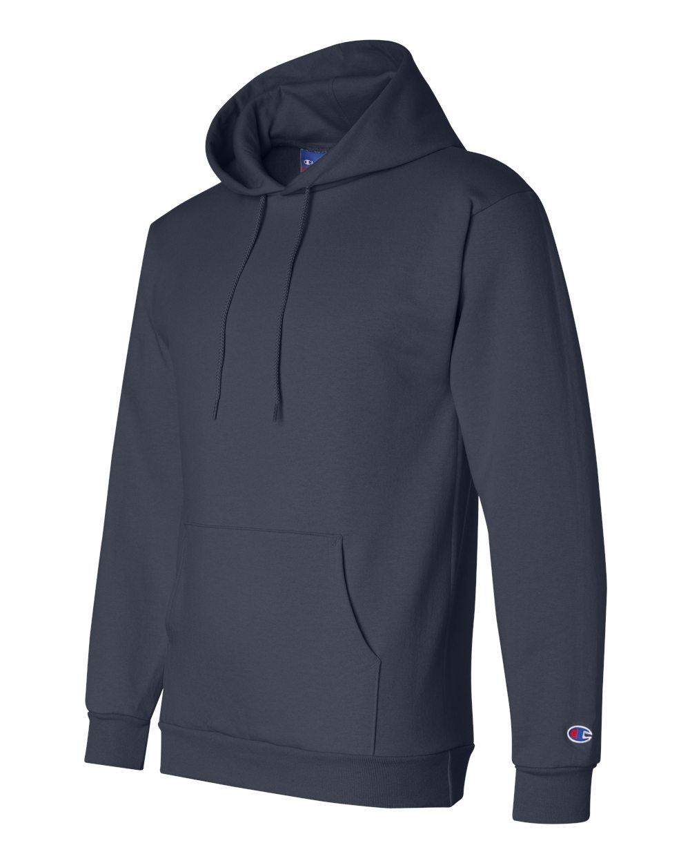 Men's Powerblend® Hooded Sweatshirt - Side - B22884653 - Navy