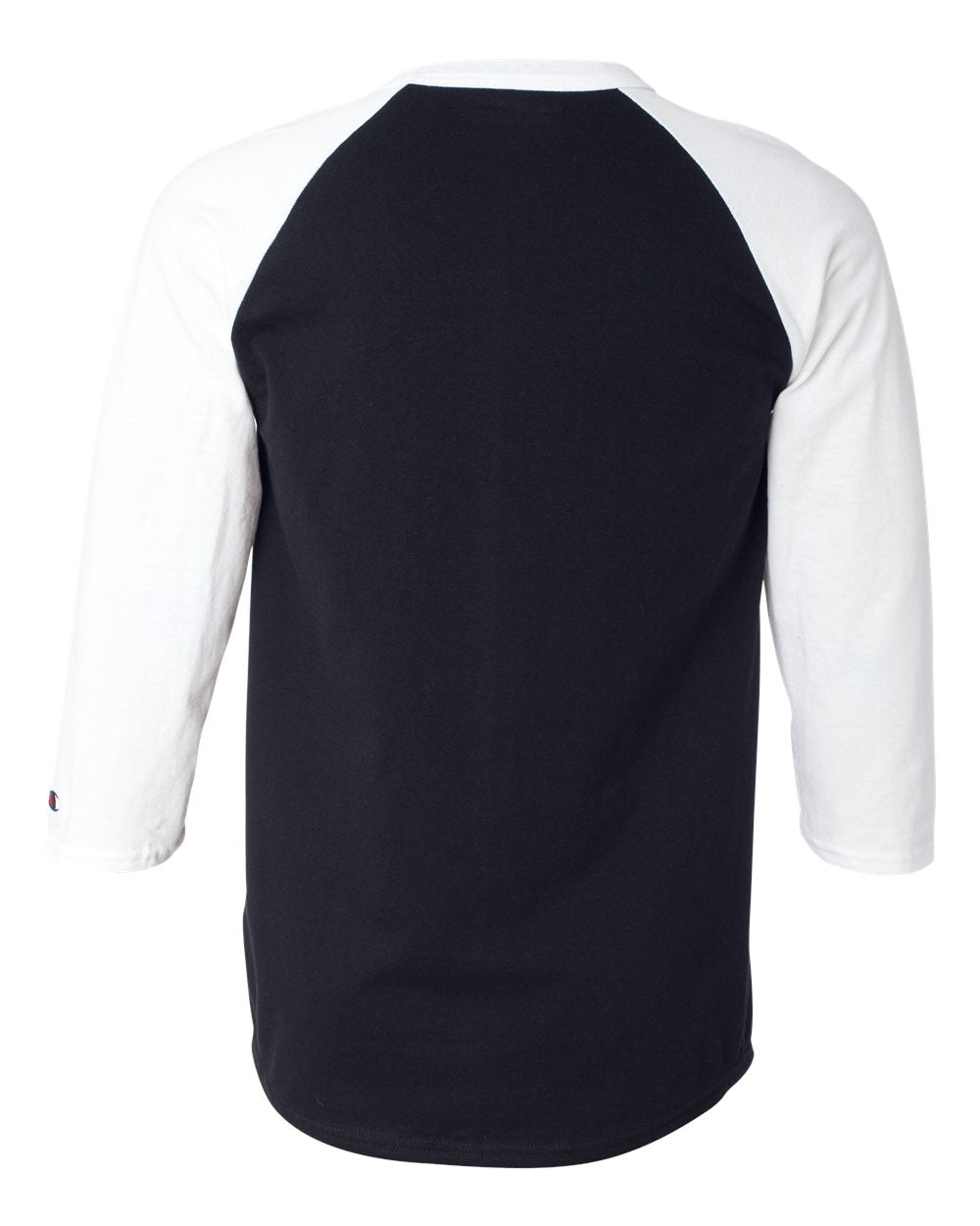 Unisex Raglan Sleeve Baseball T-Shirt - Back - B04884503 - Black/ White