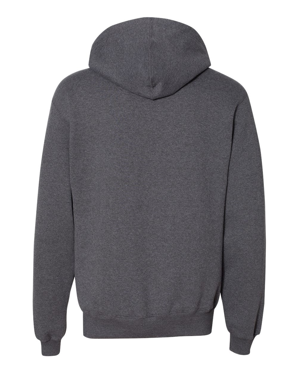Men's Cotton Max Hooded Sweatshirt - Back - B21584093 - Charcoal Heather