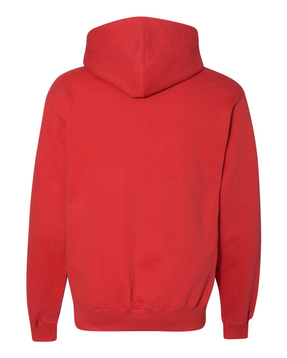 Men's Cotton Max Hooded Sweatshirt - Back - B21584703 - Scarlet