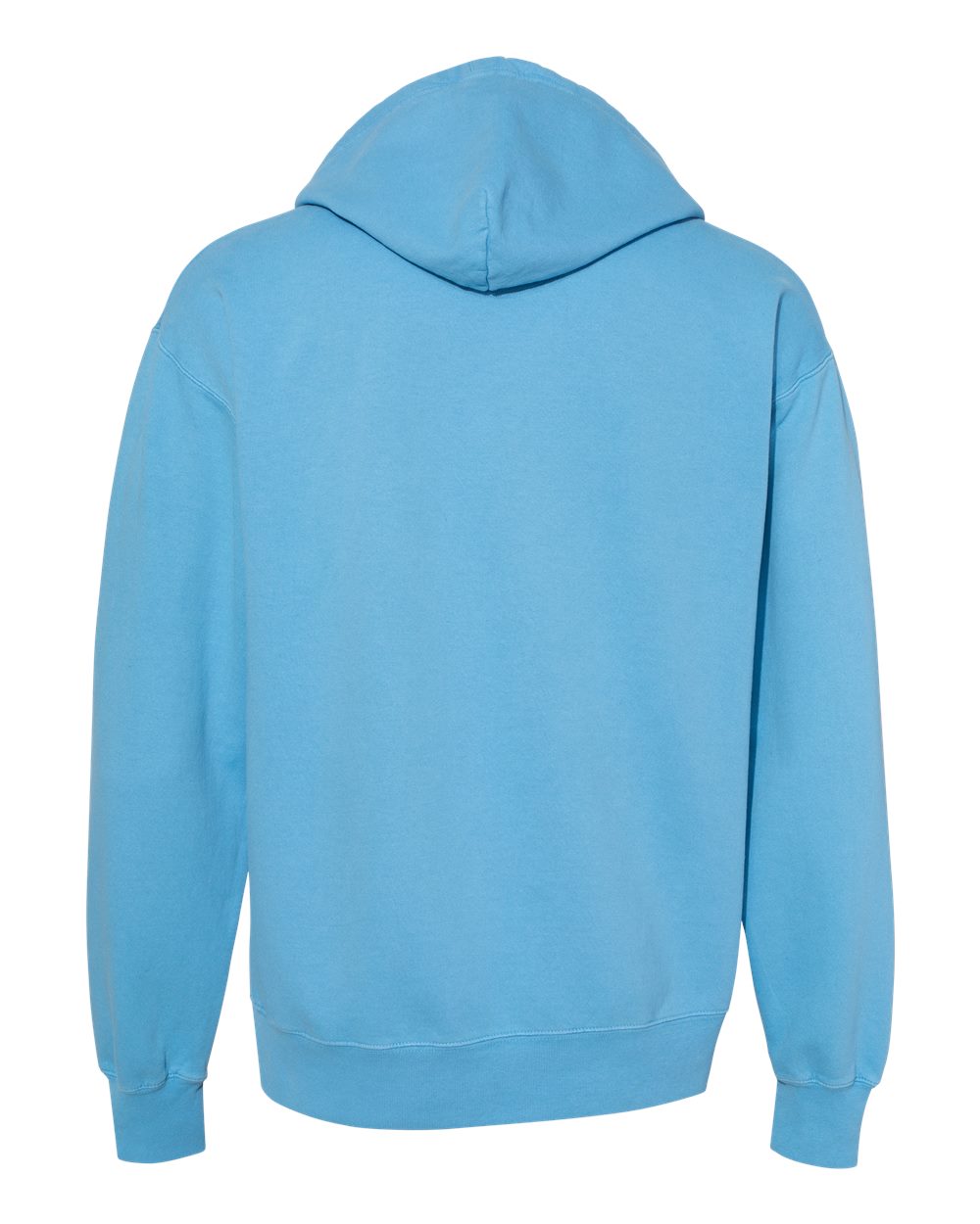 Unisex Garment-Dyed Hooded Sweatshirt - Back - B00584256 - Delicate Blue