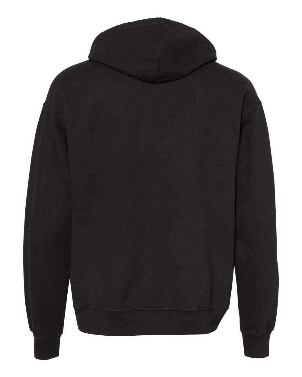 Unisex Garment-Dyed Hooded Sweatshirt - Back - B00584503 - Black