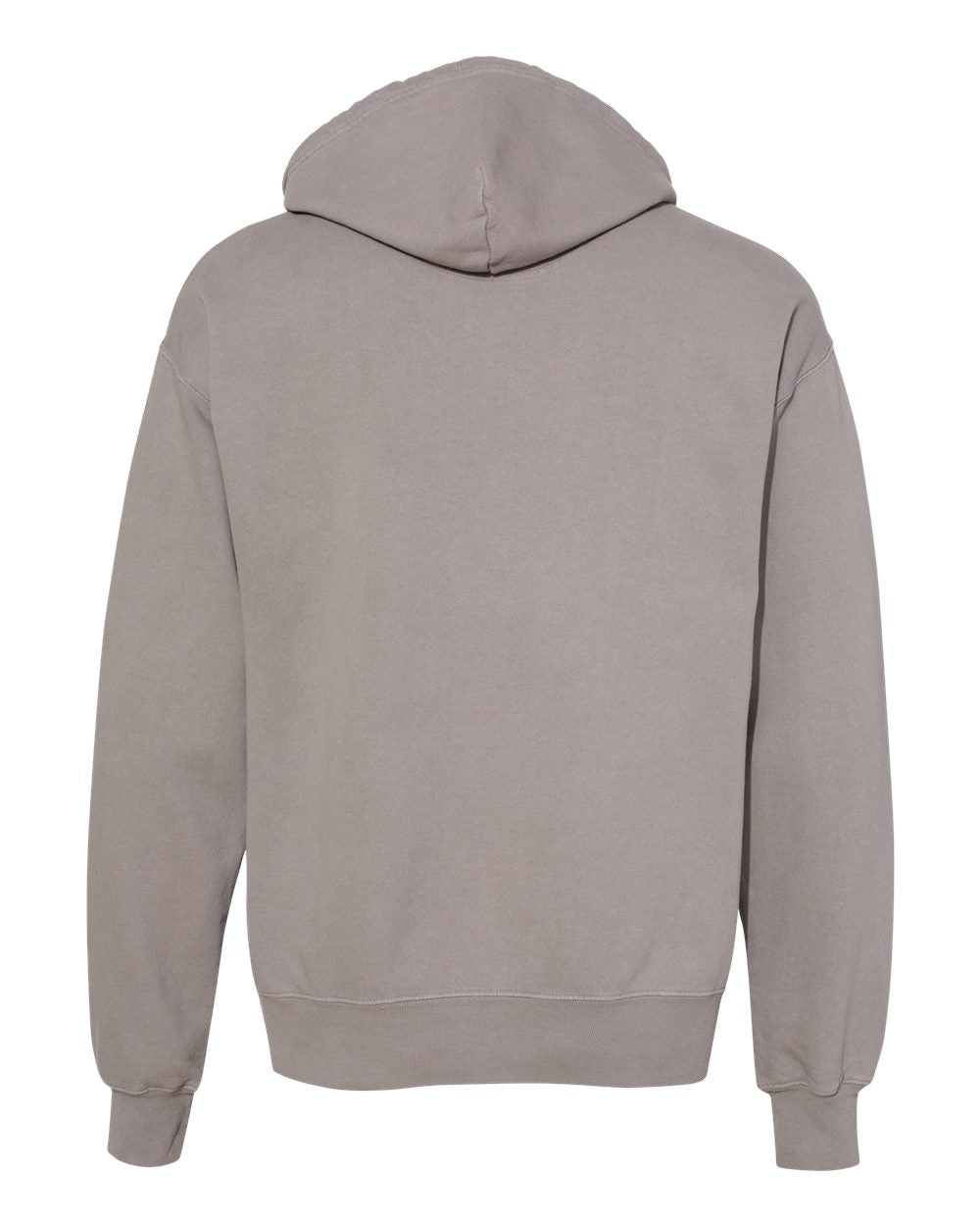 Unisex Garment-Dyed Hooded Sweatshirt - Back - B00584583 - Concrete