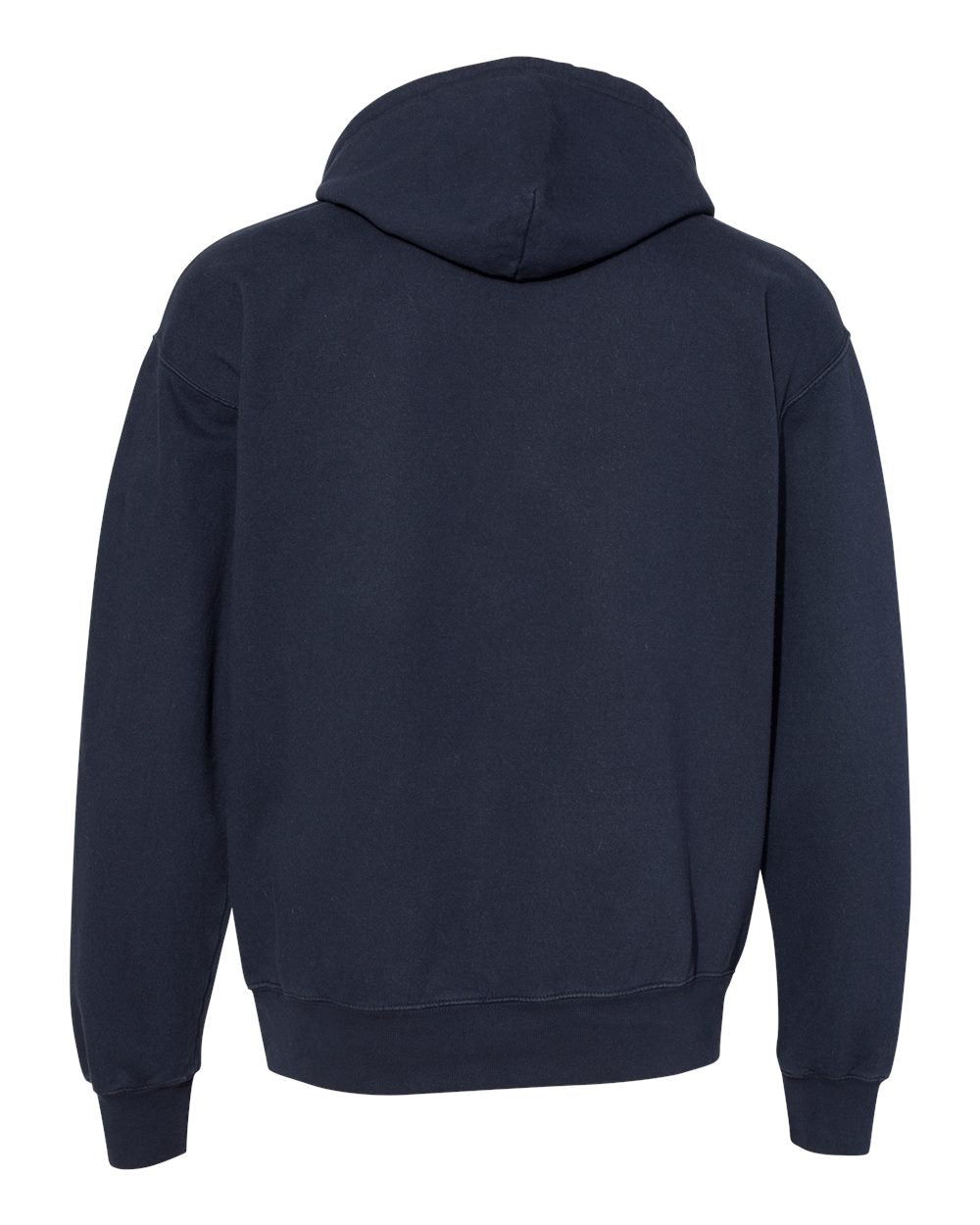 Unisex Garment-Dyed Hooded Sweatshirt - Back - B00584657 - Navy
