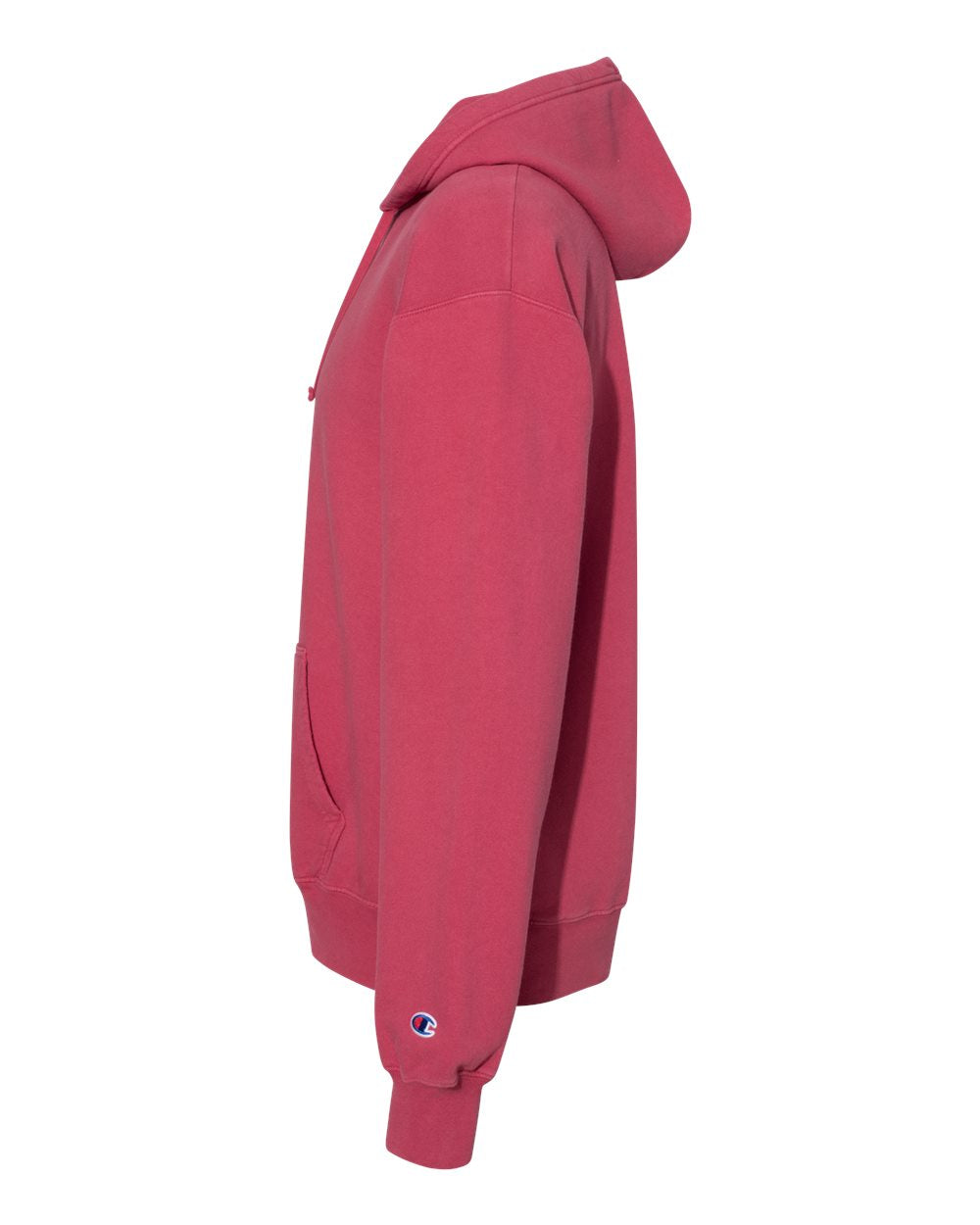 Unisex Garment-Dyed Hooded Sweatshirt - DirectSide - B00584703 - Crimson