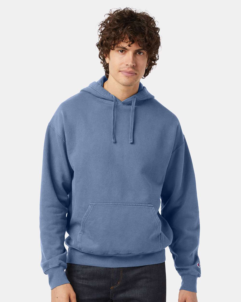 Unisex Garment-Dyed Hooded Sweatshirt - OnModelFront - B00584103 - Saltwater