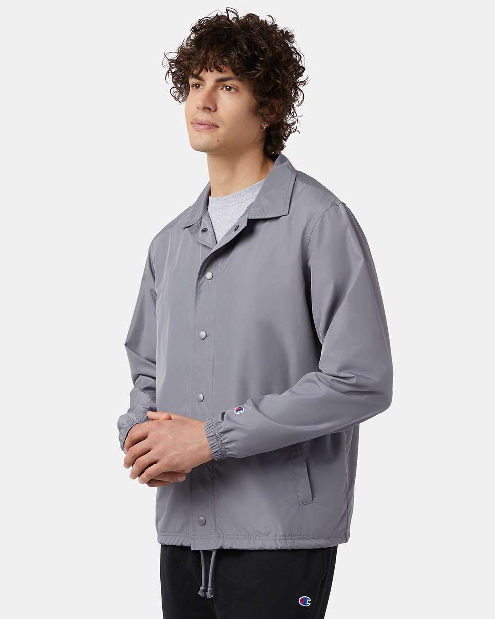 Men's Coach's Jacket - OnModelSide - B00284583 - Graphite