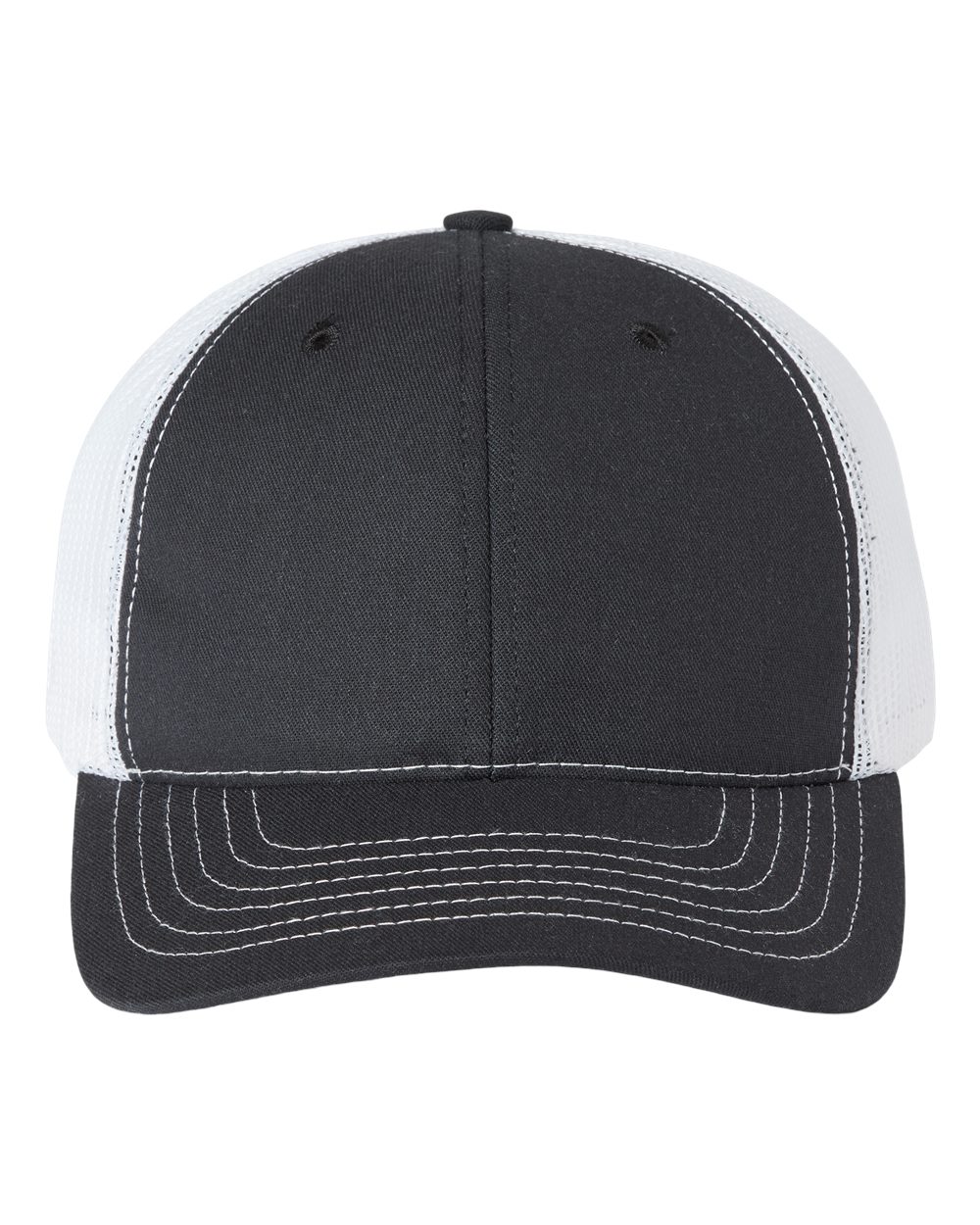 USA-Made Trucker Cap - Front - B99395270 - Black/ White