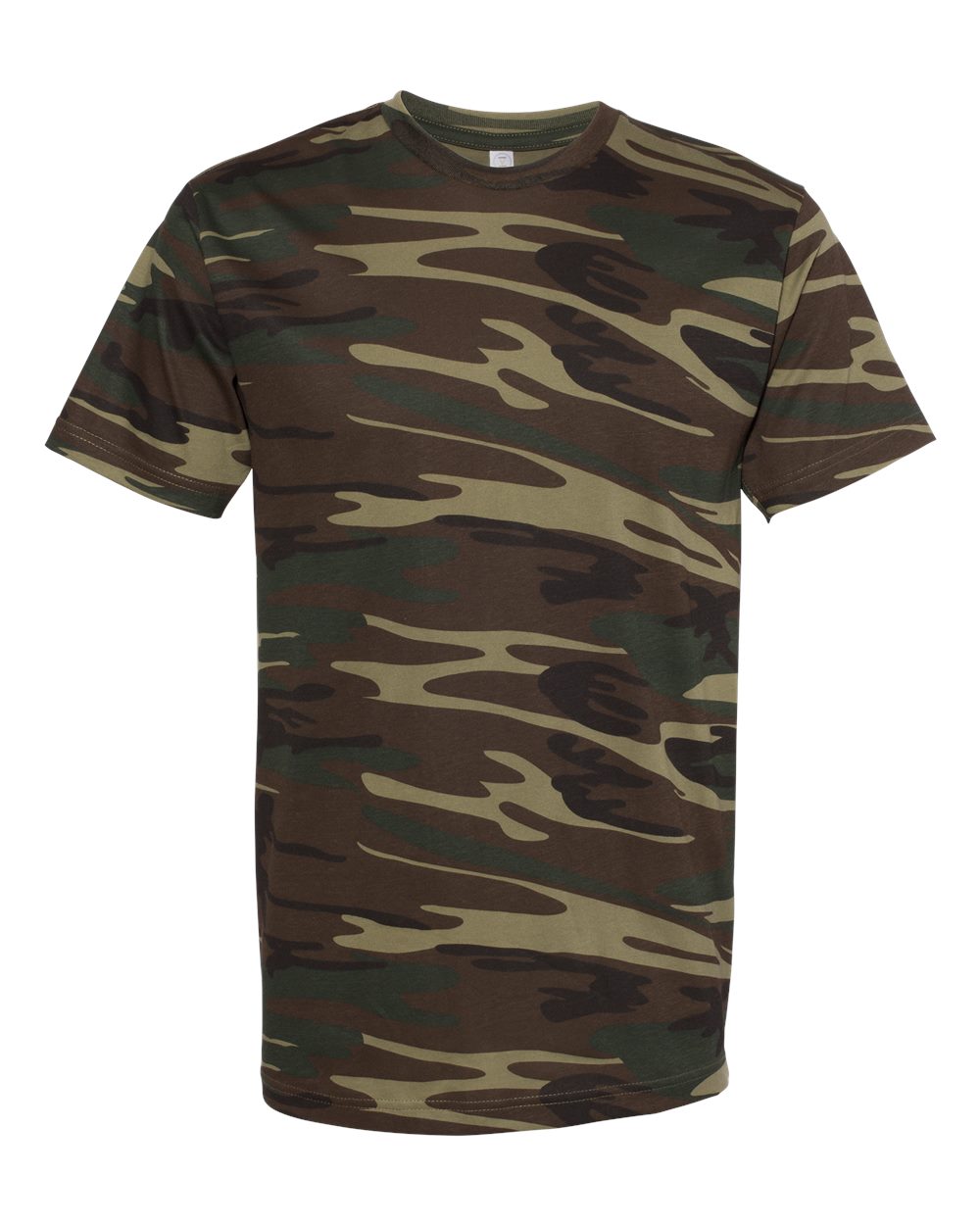 Men's Camo Tee - Front - B10238623 - Green Woodland
