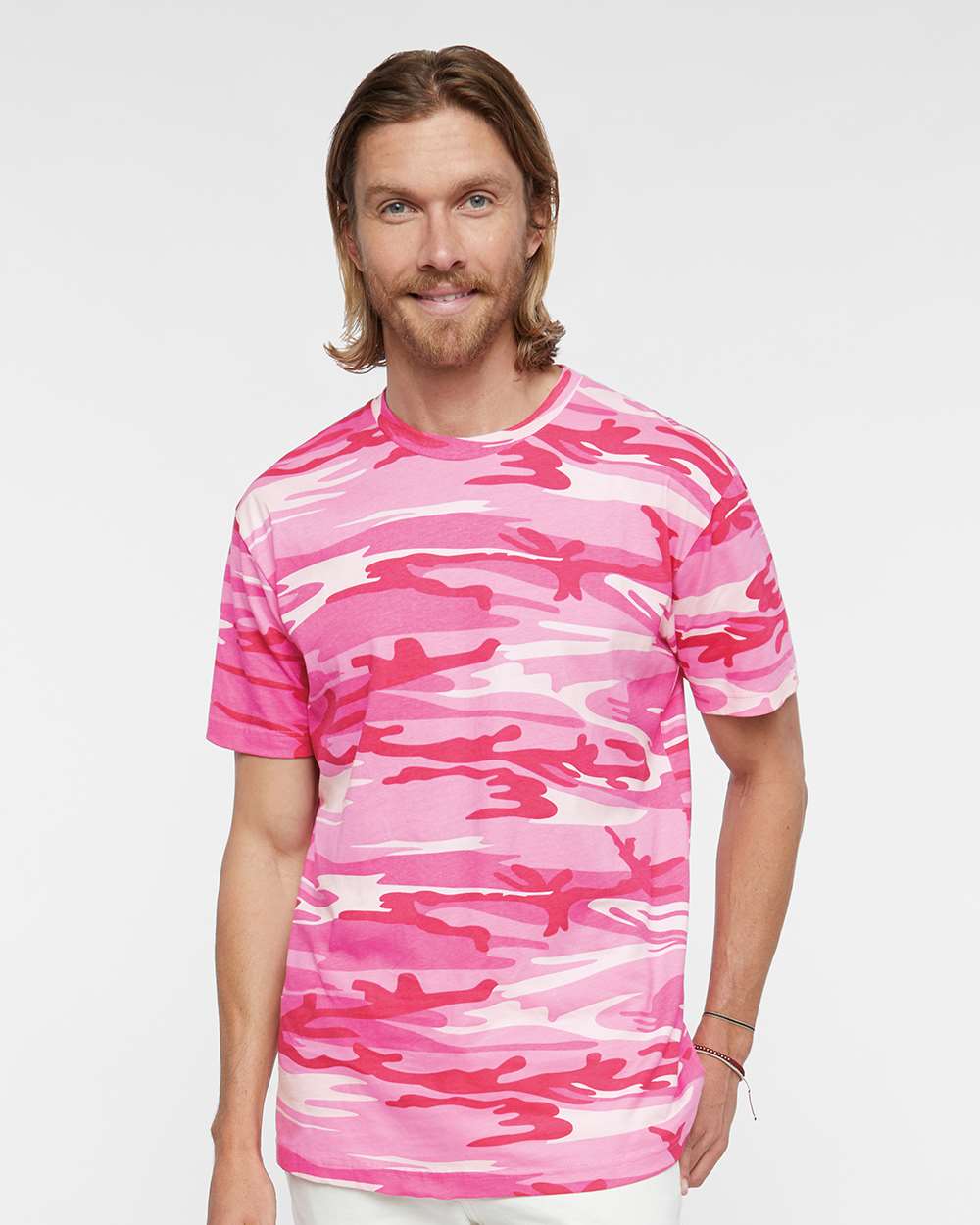 Men's Camo Tee - OnModelFront - B10238313 - Pink Woodland