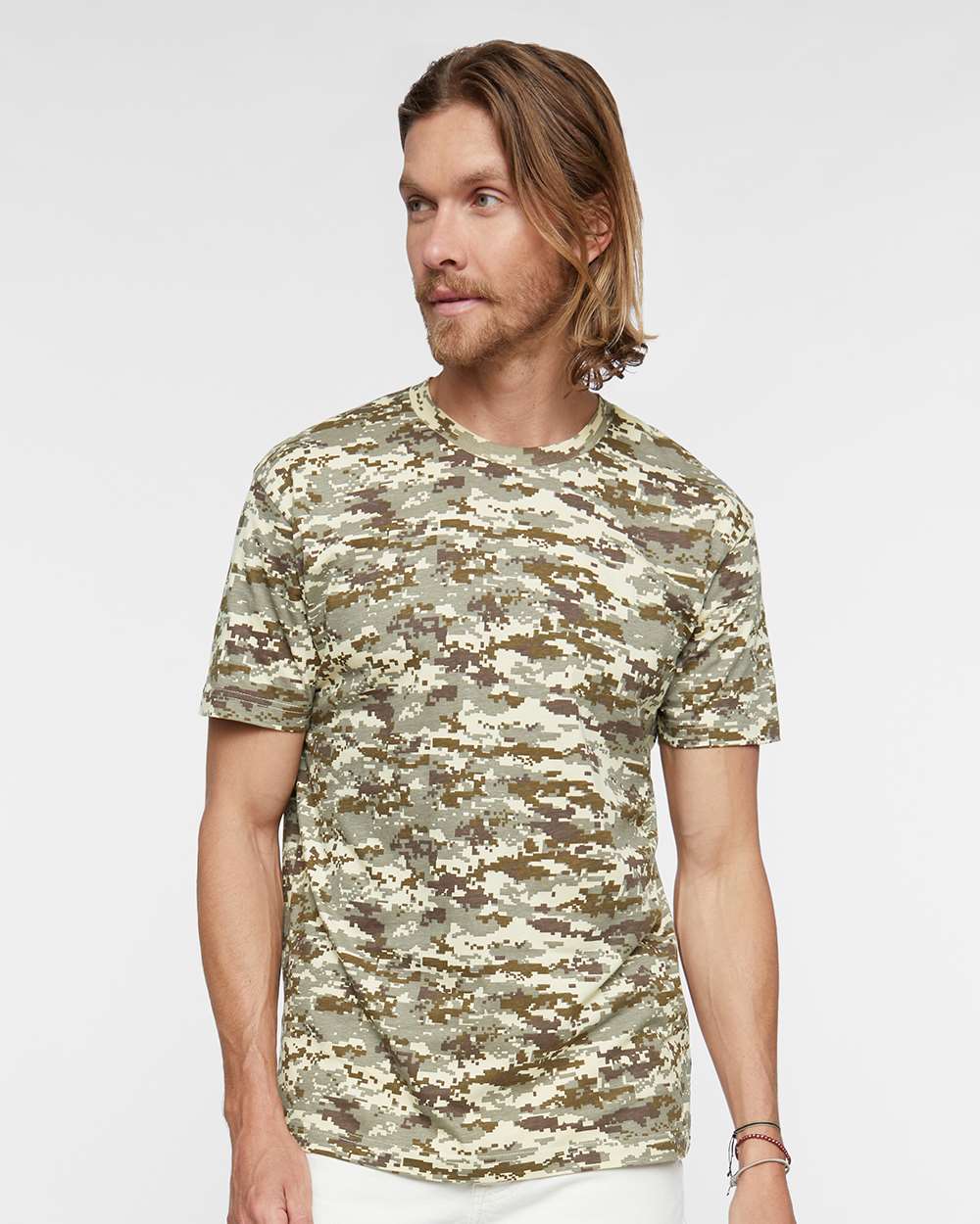 Men's Camo Tee - OnModelFront - B10238733 - Sand Digital