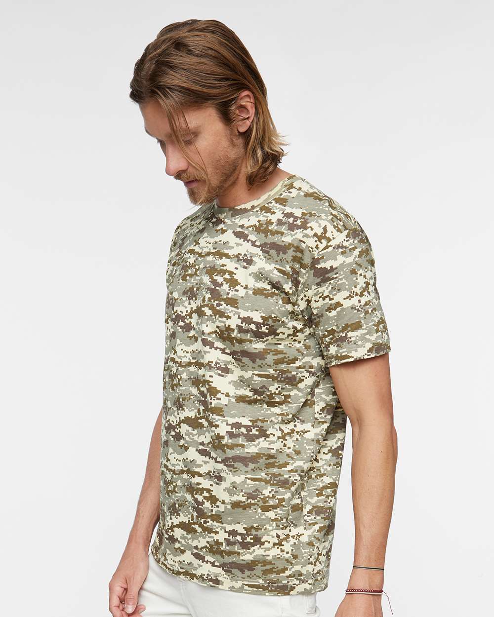 Men's Camo Tee - OnModelSide - B10238733 - Sand Digital