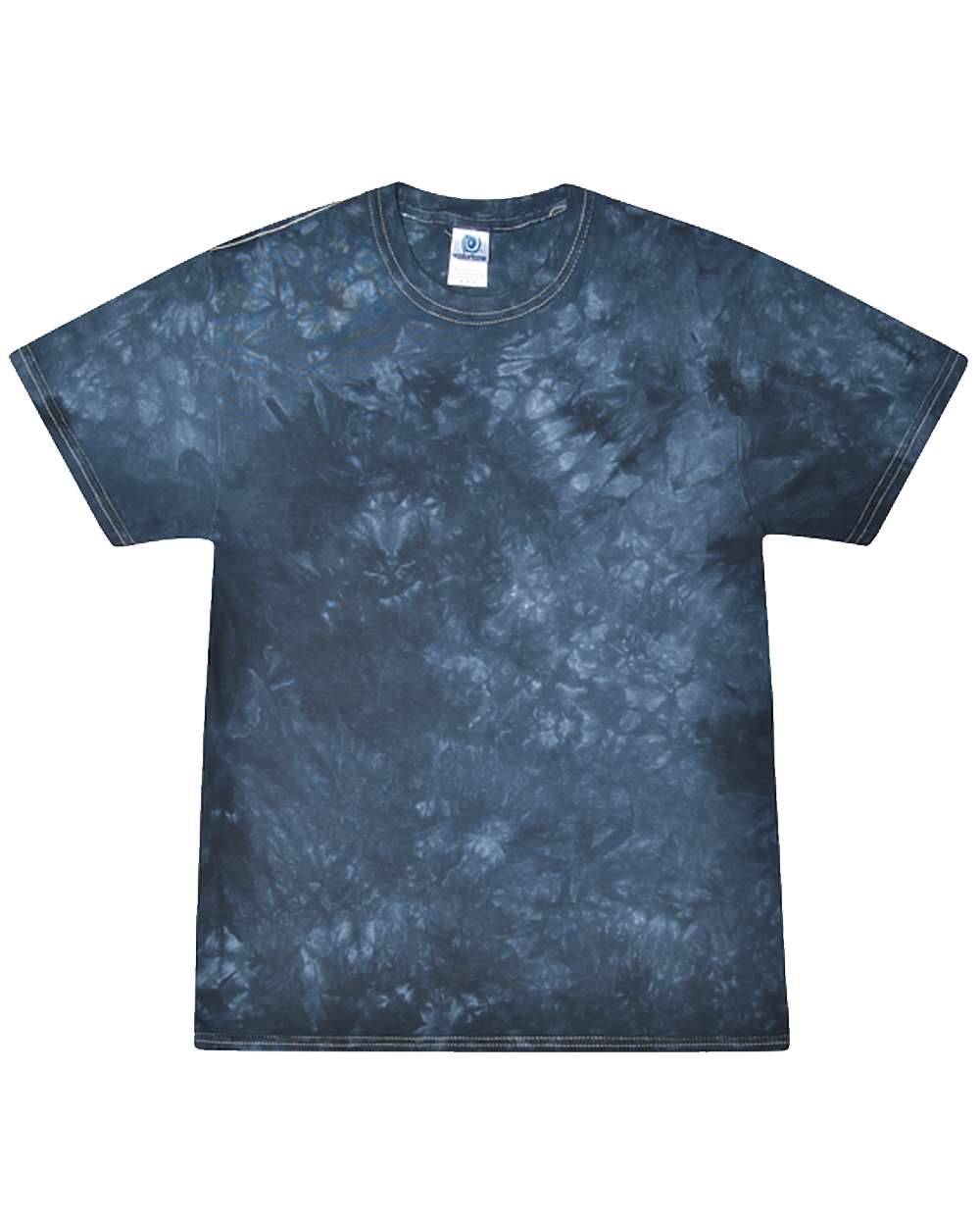 Unisex Crystal Wash T-Shirt - Front - B10302653 - Crystal Navy