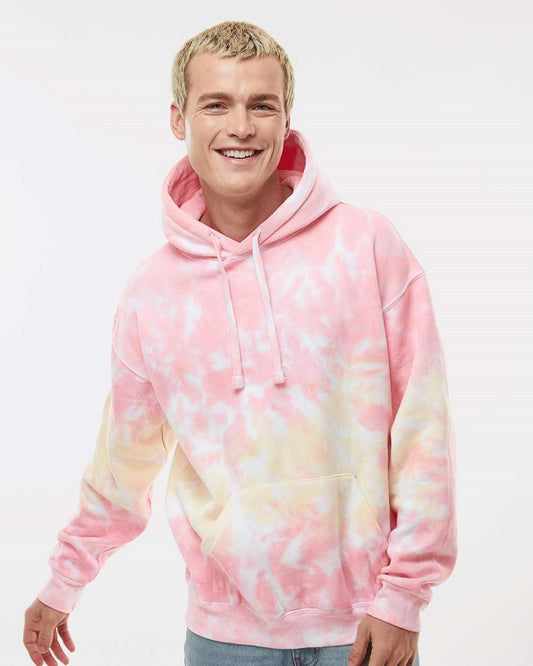 Unisex Tie-Dyed Hooded Sweatshirt - styleImage