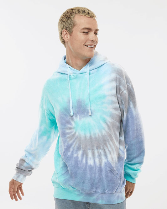 Unisex Tie-Dyed Cloud Fleece Hooded Sweatshirt - styleImage