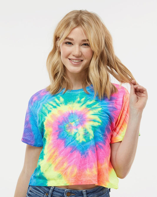 Women's Tie-Dyed Crop T-Shirt - styleImage