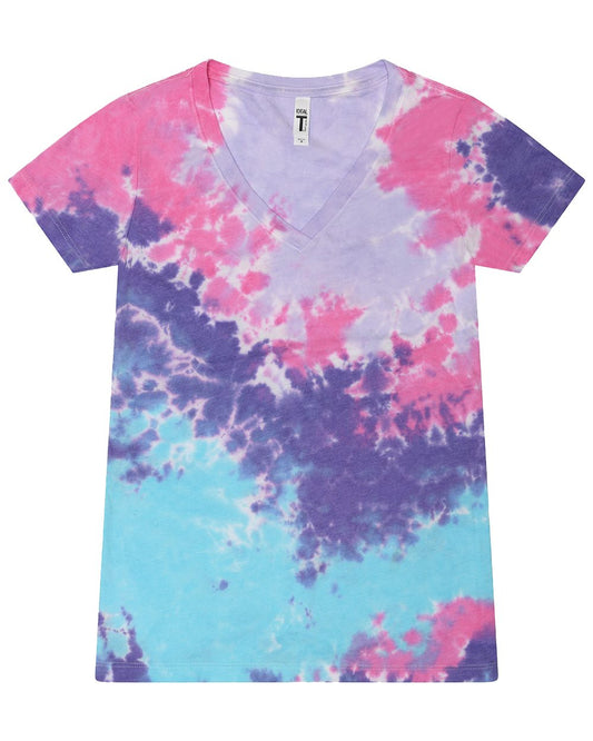 Women's Tie-Dyed V-Neck T-Shirt - styleImage